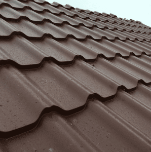 wet metal roof